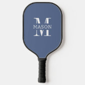 Minimalistisch monogram gepersonaliseerd pickleball paddle (Achterkant)