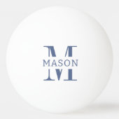 Minimalistisch monogram gepersonaliseerd pingpongbal (Voorkant)