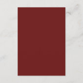 Minimalistisch Monogram Gestreept Rozenhout Rood D Informatiekaartje (Achterkant)