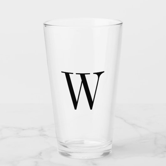 Minimalistisch monogram glas (Voorkant)
