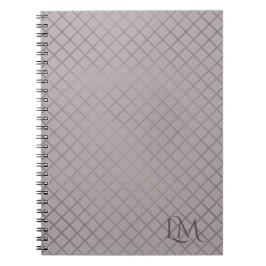 Minimalistisch Monogram Gold & Grijs Taupe Notitieboek