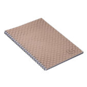 Minimalistisch Monogram Gold & Spring Taupe Notitieboek (Rechterzijde)