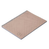 Minimalistisch Monogram Gold & Spring Taupe Notitieboek (Linkerzijde)