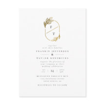 Minimalistisch monogram | Gold Wreath Weddenfoto