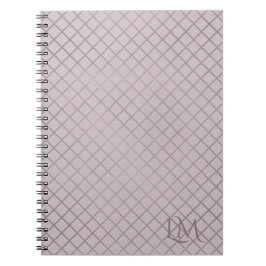 Minimalistisch Monogram Goud & Mauve Taupe  Notitieboek