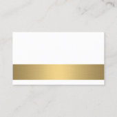 Minimalistisch / monogram / goudbalmetaal visitekaartje (Achterkant)