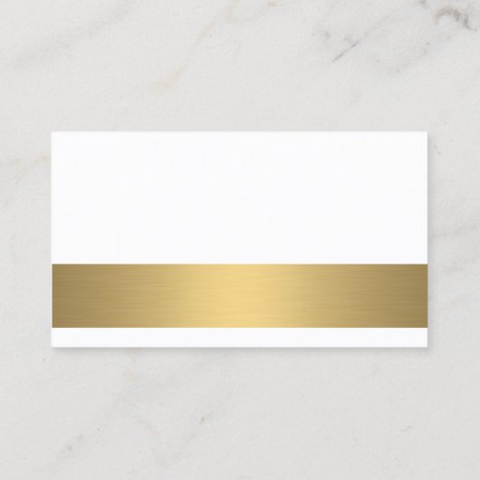 Minimalistisch / monogram / goudbalmetaal visitekaartje (Achterkant)