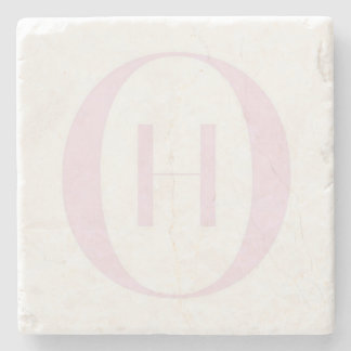 Minimalistisch monogram H marmeren stenen onderzet Onderzetter