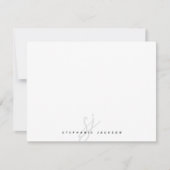 Minimalistisch monogram handgeschreven Initialen Notitiekaartje (Voorkant)