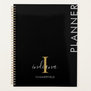 Minimalistisch Monogram Handgeschreven Script Naam Planner