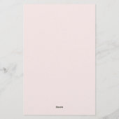 Minimalistisch Monogram Handtekening Script Roze Briefpapier (Achterkant)