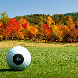 Minimalistisch monogram initiaal letter C zwart Golfballen