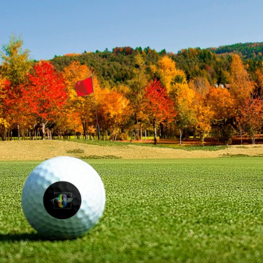 Minimalistisch monogram initiaal letter C zwart Golfballen
