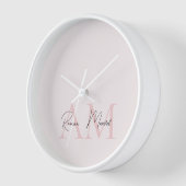 Minimalistisch Monogram Initiaal & Naam Pastel Roz (Hoek)