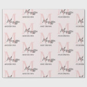Minimalistisch Monogram Initiaal & Naam Pastel Roz Cadeaupapier (Vlak)