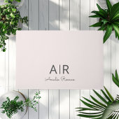 Minimalistisch Monogram Initiaal & Naam Pastel Roz Deurmat