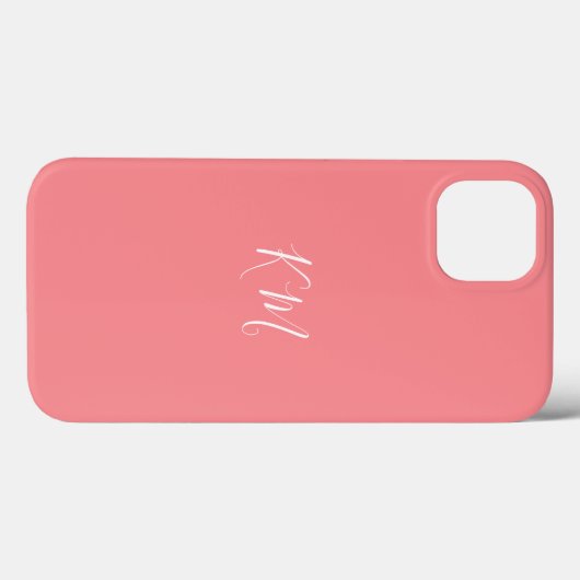 Minimalistisch monogram initiaal roze telefoontas Case-Mate iPhone case (Achterkant (horizontaal))