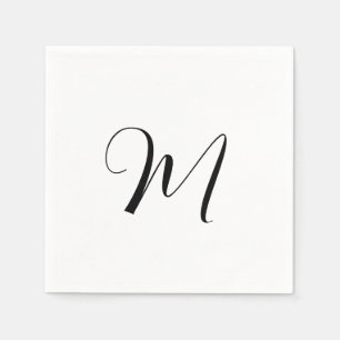 Minimalistisch monogram Initiaal Servet