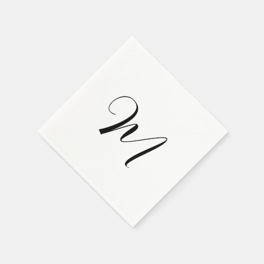 Minimalistisch monogram Initiaal Servet (Hoek)