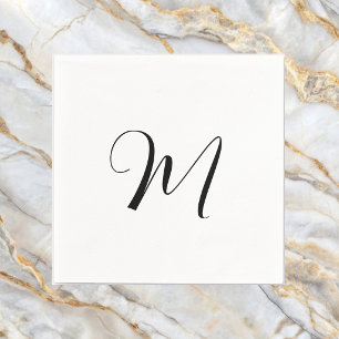 Minimalistisch Monogram Initiaal Servet