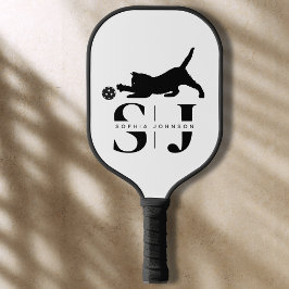 Minimalistisch monogram, kat pickleball peddel paddle