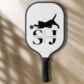 Minimalistisch monogram, kat pickleball peddel paddle