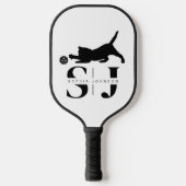 Minimalistisch monogram, kat pickleball peddel pickleball paddle (Voorkant)
