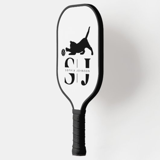 Minimalistisch monogram, kat pickleball peddel pickleball paddle (Links)
