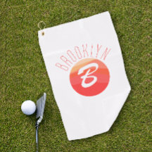 Minimalistisch monogram letter B koraal sinaasappe