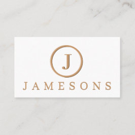 Minimalistisch monogram Logo ingegraveerd effect Visitekaartje