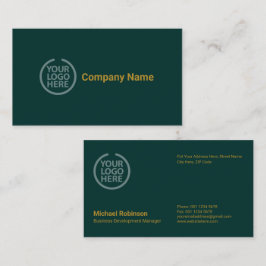 Minimalistisch monogram met Logo | Classy Green Visitekaartje