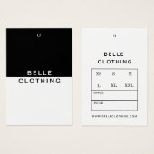 Minimalistisch Monogram Modern Business Hang label Visitekaartje (Voorkant /achterkant)