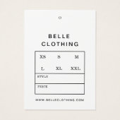 Minimalistisch Monogram Modern Business Hang label Visitekaartje (Achterkant)