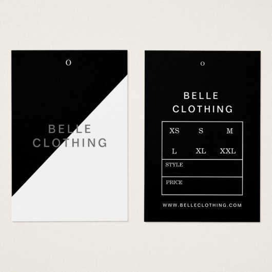 Minimalistisch Monogram Modern Business Hang label Visitekaartje (Voorkant /achterkant)