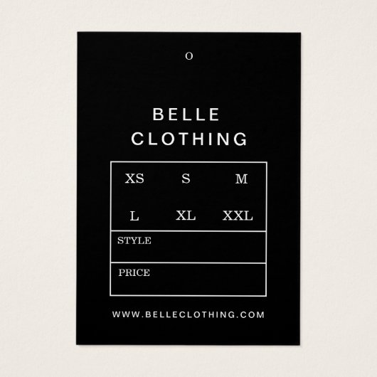 Minimalistisch Monogram Modern Business Hang label Visitekaartje (Achterkant)