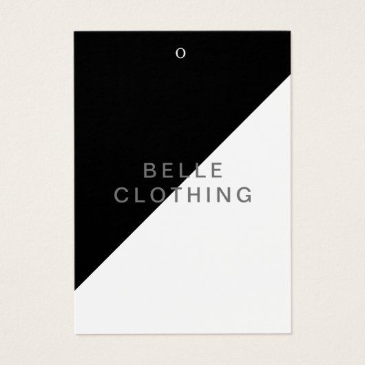 Minimalistisch Monogram Modern Business Hang label Visitekaartje (Voorkant)