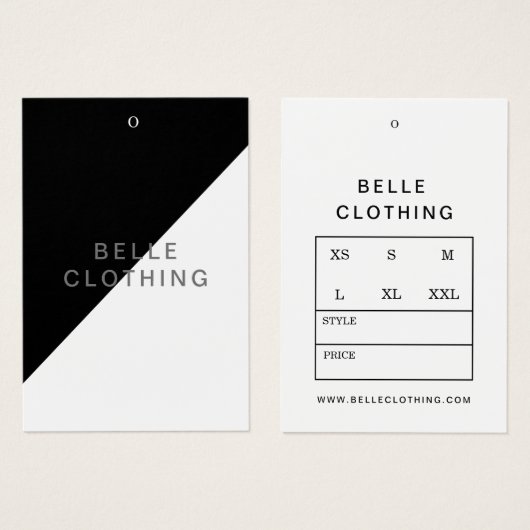 Minimalistisch Monogram Modern Business Hang label Visitekaartje (Voorkant /achterkant)