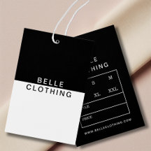 Minimalistisch Monogram Modern Business Hang label