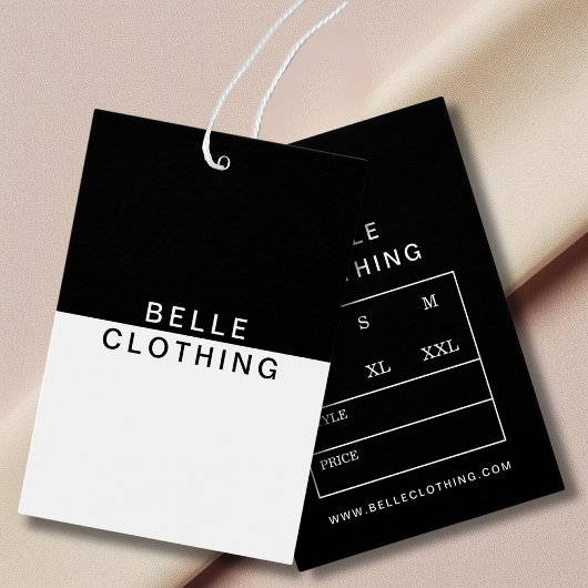 Minimalistisch Monogram Modern Business Hang label Visitekaartje