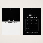 Minimalistisch Monogram Modern Business Hang label Visitekaartje (Voorkant /achterkant)