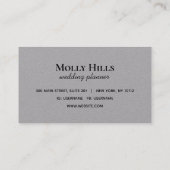 Minimalistisch monogram modern grijs Initiaal Visitekaartje (Achterkant)