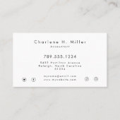 Minimalistisch Monogram Modern Professioneel Visitekaartje (Achterkant)