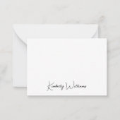 Minimalistisch Monogram Modern Signature Script Notitiekaartje (Voorkant)