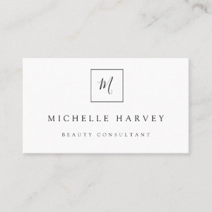 Minimalistisch Monogram Modern Simple Visitekaartj Visitekaartje
