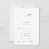 Minimalistisch Monogram Moss Groen Bruiloft RSVP K Kaartje (Voorkant)