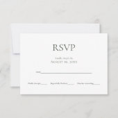 Minimalistisch Monogram Moss Groen Bruiloft RSVP K Kaartje (Voorkant)