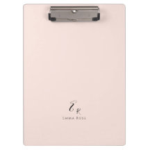 Minimalistisch Monogram Naam Elegant Roze