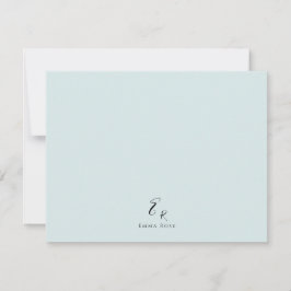 Minimalistisch Monogram Naam Elegante Zachte Stofb Notitiekaartje