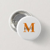 Minimalistisch Monogram Naam en Initialen Ronde Button 3,2 Cm (Voorkant /achterkant)
