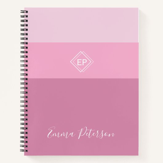  minimalistisch monogram notitieboek (Voorkant)